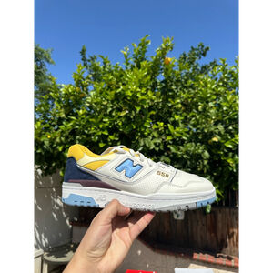 Us seller- CA- Men's New Balance 550 Sneakers Size 11.5 White/Blue bb550ncf
